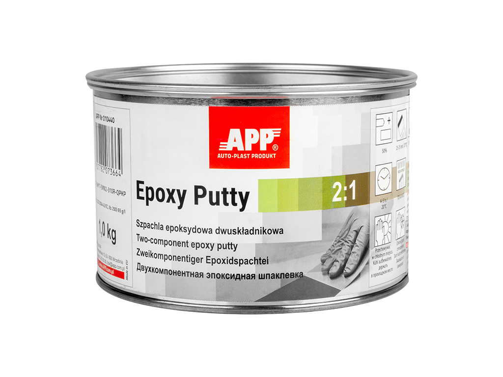 Szpachla epoksydowa dwuskładnikowa APP Epoxy Putty 2:1 | 1,0 kg | Cyna na zimno